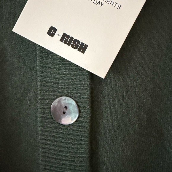 NWT Crush 100% Cashmere Dark Green Women's Knit Jogger Set size m $668 - Picture 9 of 9